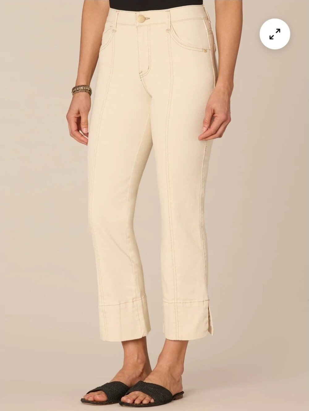 ❤️ DEMOCRACY AB SOLUTION HIGH RISE CENTER SEAM KICK FLARE PANT WITH SIDE SLIT